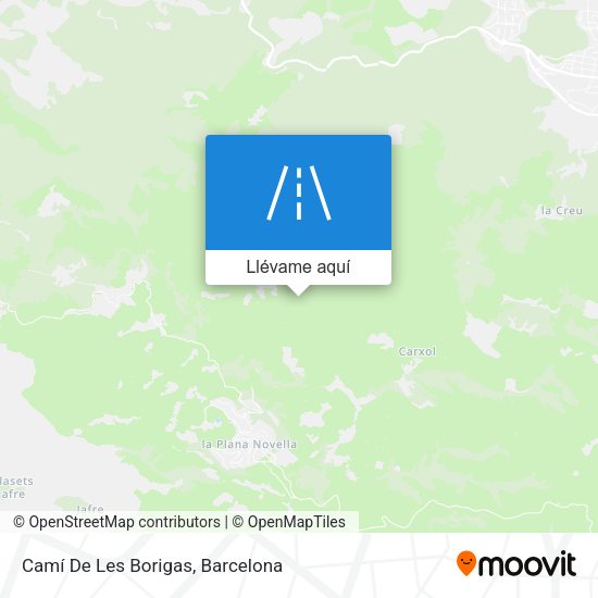 Mapa Camí De Les Borigas