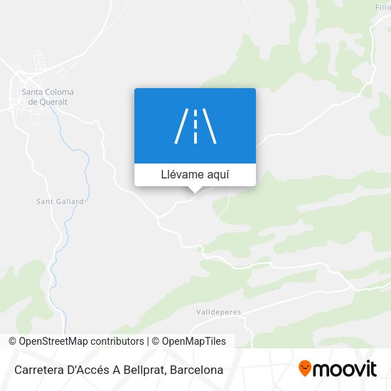 Mapa Carretera D'Accés A Bellprat