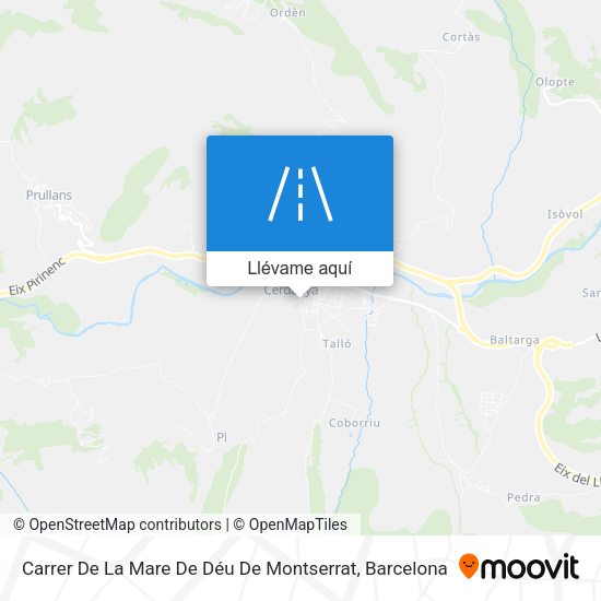 Mapa Carrer De La Mare De Déu De Montserrat