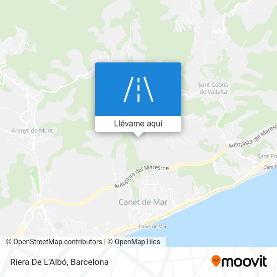 Mapa Riera De L'Albó