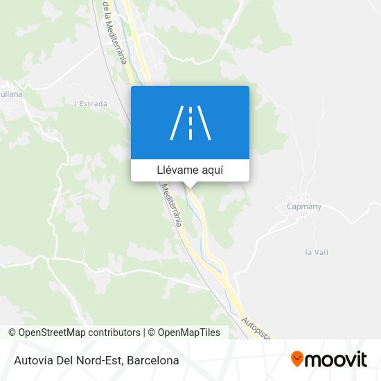 Mapa Autovia Del Nord-Est