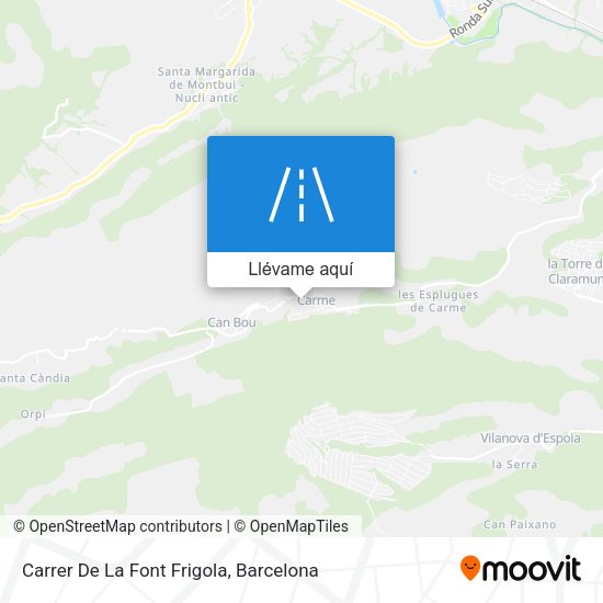 Mapa Carrer De La Font Frigola