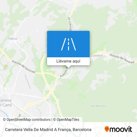 Mapa Carretera Vella De Madrid A França