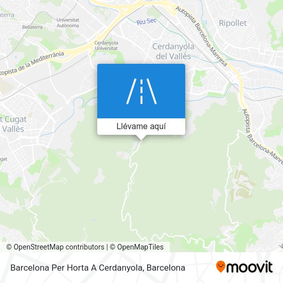 Mapa Barcelona Per Horta A Cerdanyola