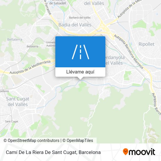 Mapa Camí De La Riera De Sant Cugat