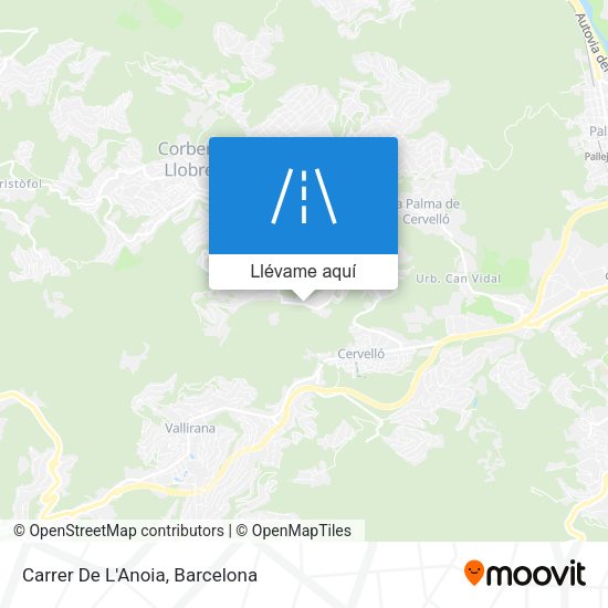 Mapa Carrer De L'Anoia