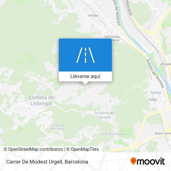 Mapa Carrer De Modest Urgell