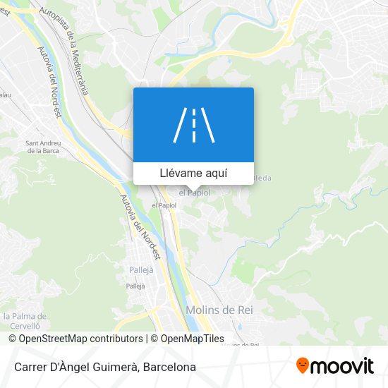 Mapa Carrer D'Àngel Guimerà