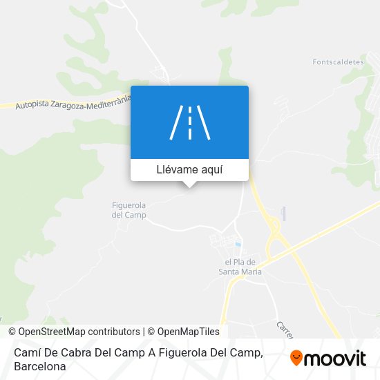 Mapa Camí De Cabra Del Camp A Figuerola Del Camp