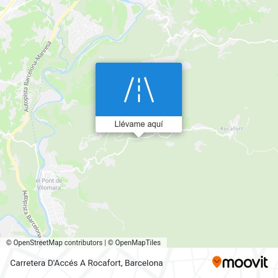 Mapa Carretera D'Accés A Rocafort