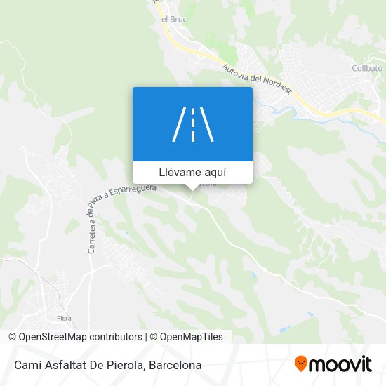 Mapa Camí Asfaltat De Pierola