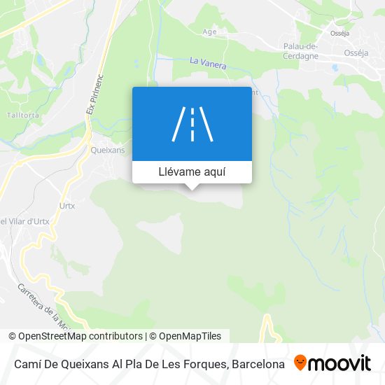 Mapa Camí De Queixans Al Pla De Les Forques