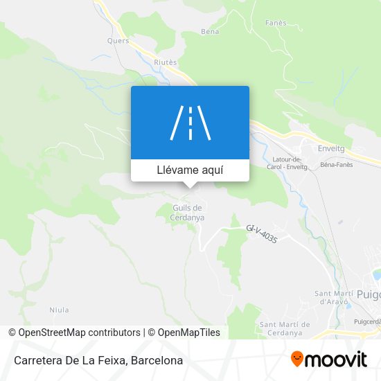 Mapa Carretera De La Feixa