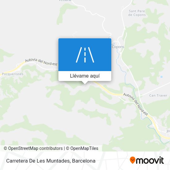 Mapa Carretera De Les Muntades