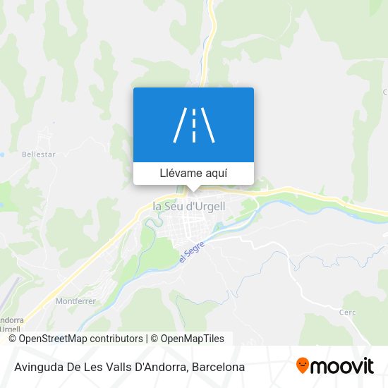 Mapa Avinguda De Les Valls D'Andorra