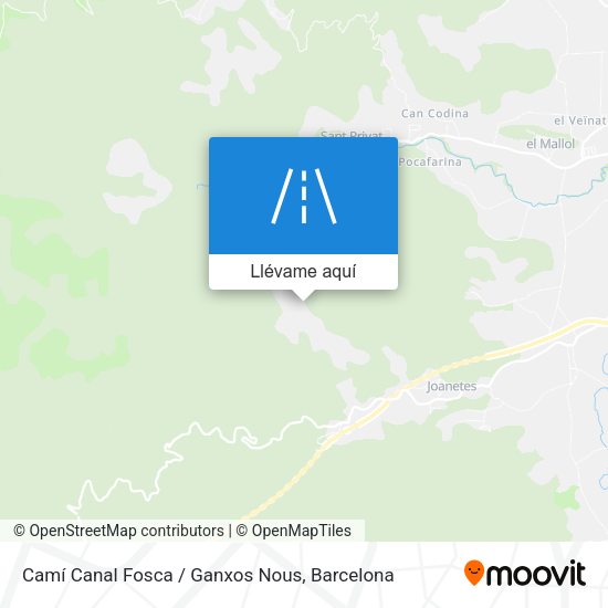 Mapa Camí Canal Fosca / Ganxos Nous