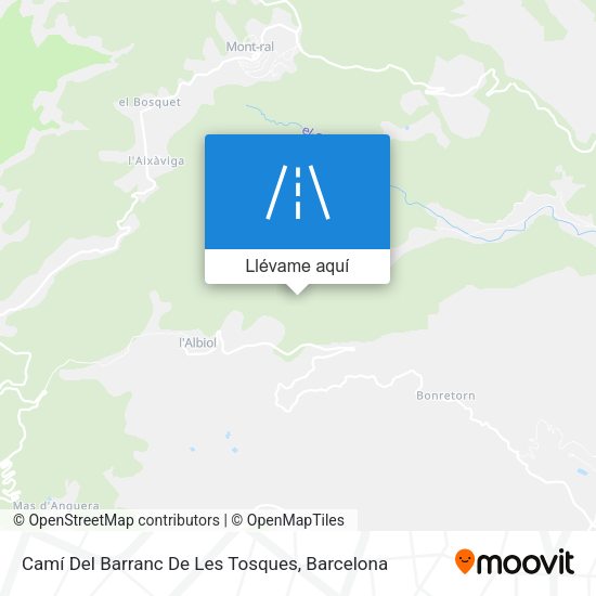 Mapa Camí Del Barranc De Les Tosques