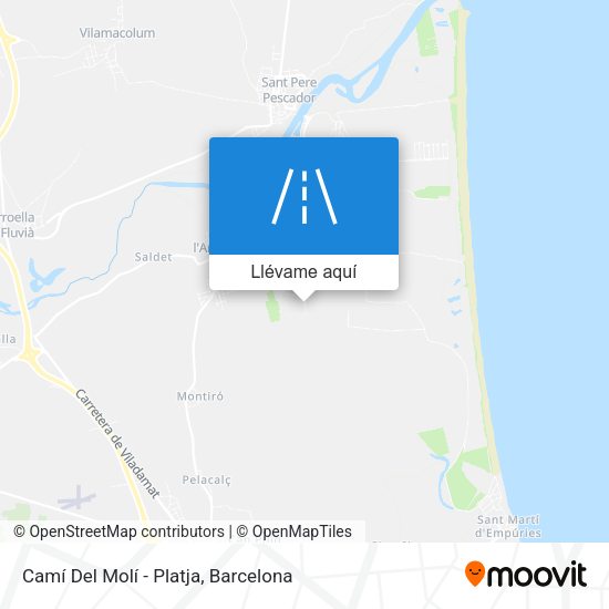 Mapa Camí Del Molí - Platja