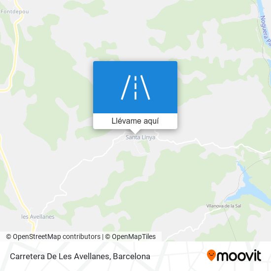 Mapa Carretera De Les Avellanes