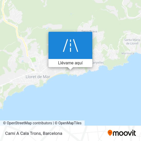 Mapa Camí A Cala Trons