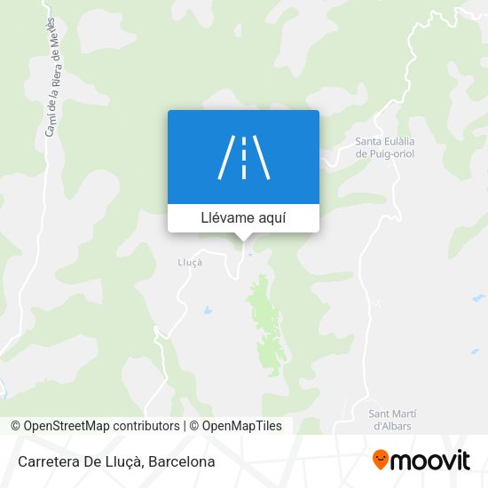 Mapa Carretera De Lluçà