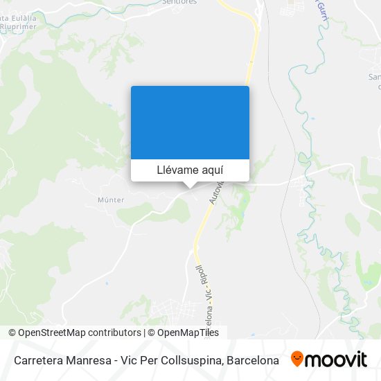Mapa Carretera Manresa - Vic Per Collsuspina