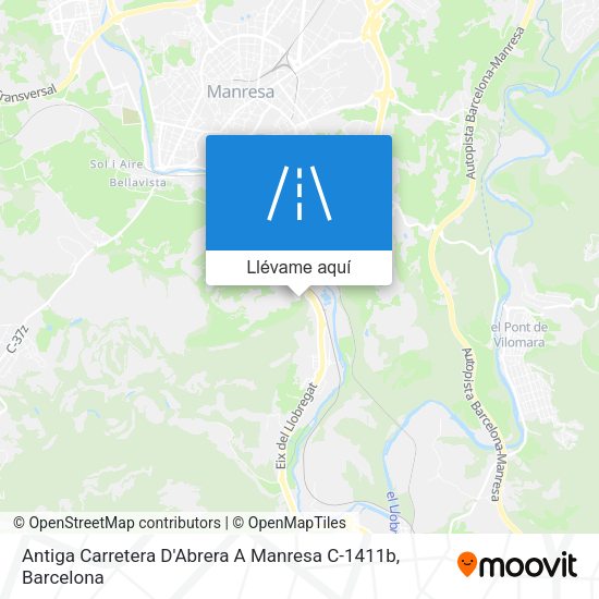 Mapa Antiga Carretera D'Abrera A Manresa C-1411b