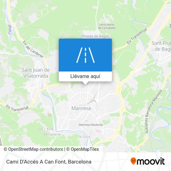 Mapa Camí D'Accés A Can Font