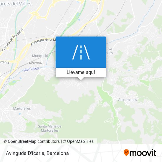 Mapa Avinguda D'Icària