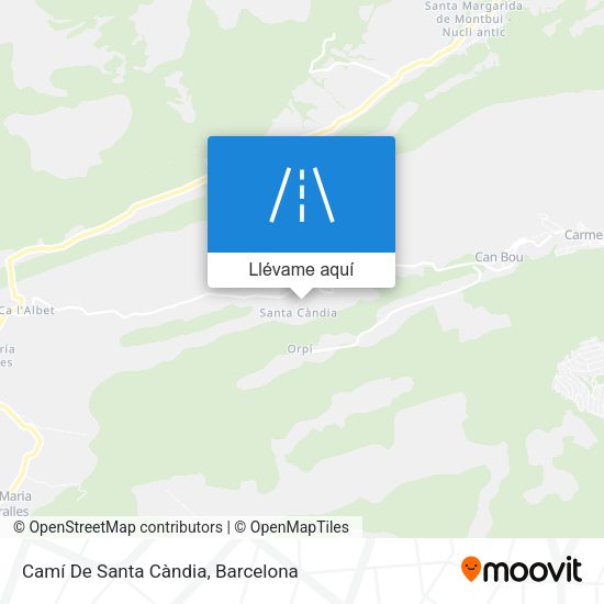Mapa Camí De Santa Càndia