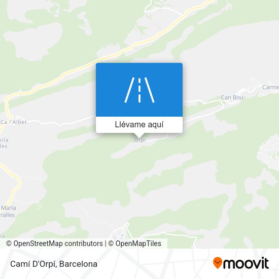 Mapa Camí D'Orpí