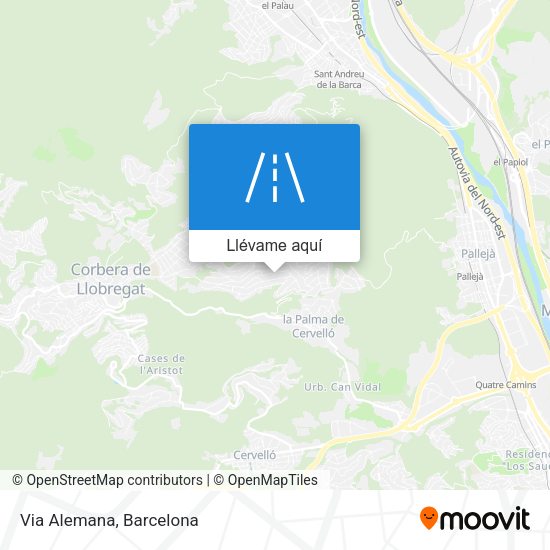 Mapa Via Alemana