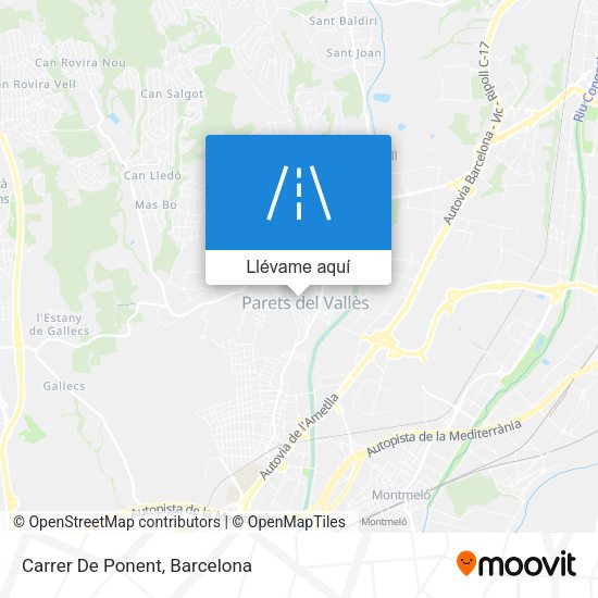 Mapa Carrer De Ponent