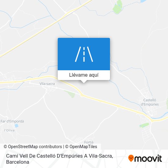 Mapa Camí Vell De Castelló D'Empúries A Vila-Sacra