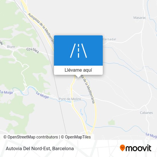 Mapa Autovia Del Nord-Est