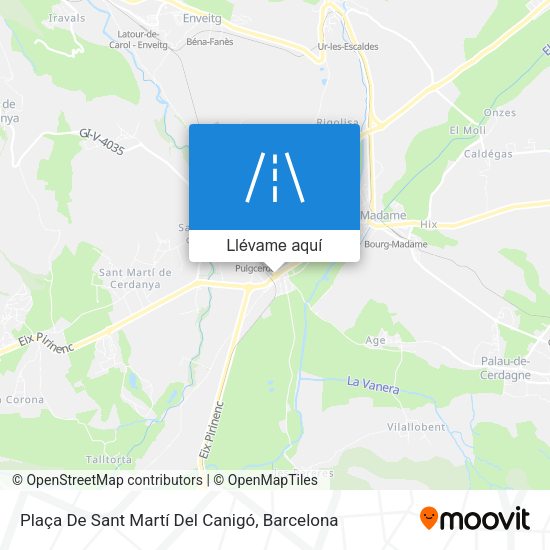 Mapa Plaça De Sant Martí Del Canigó