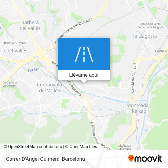 Mapa Carrer D'Àngel Guimerà