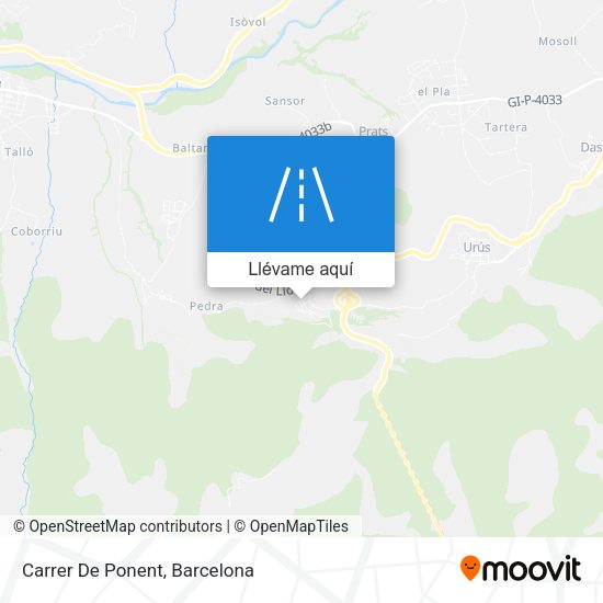 Mapa Carrer De Ponent