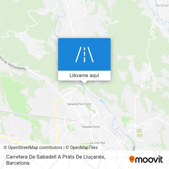 Mapa Carretera De Sabadell A Prats De Lluçanès