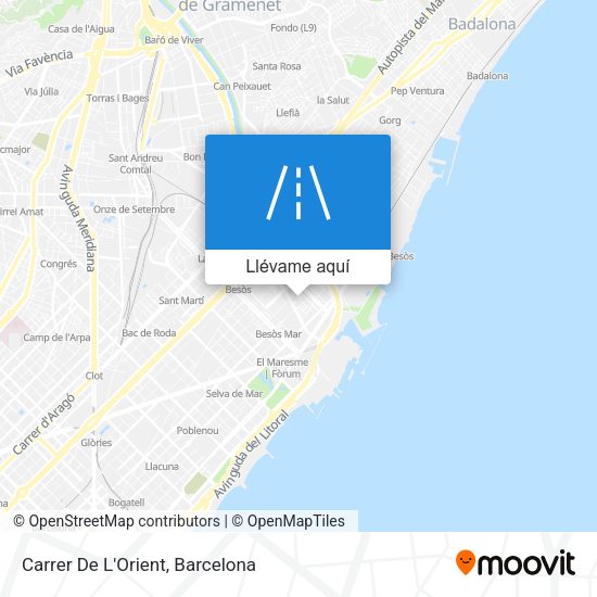 Mapa Carrer De L'Orient