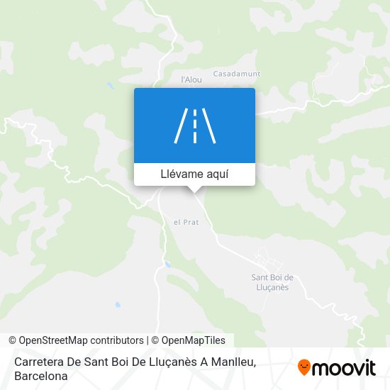 Mapa Carretera De Sant Boi De Lluçanès A Manlleu