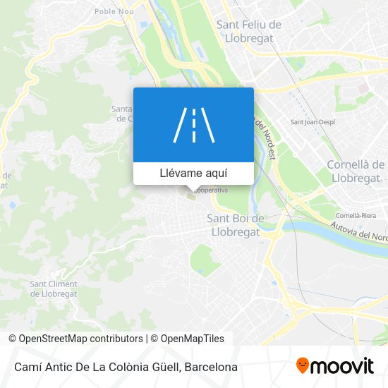 Mapa Camí Antic De La Colònia Güell