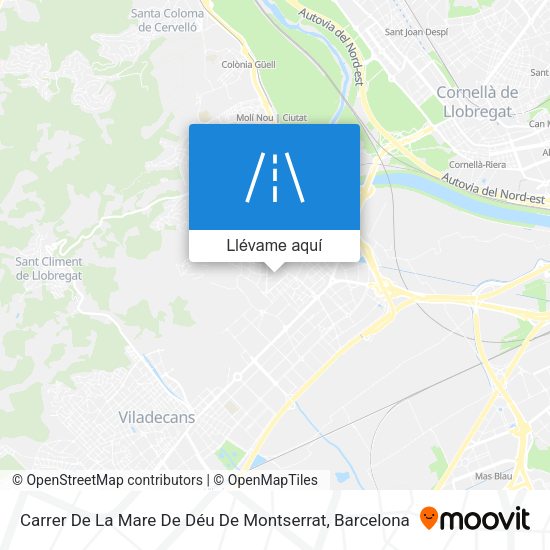 Mapa Carrer De La Mare De Déu De Montserrat
