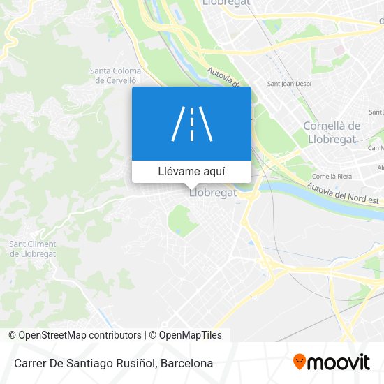 Mapa Carrer De Santiago Rusiñol