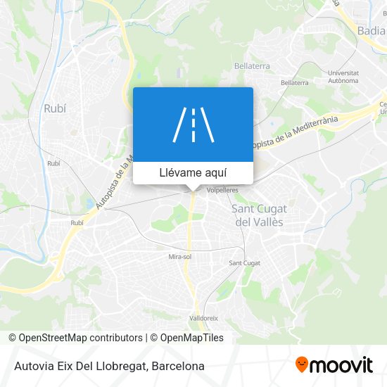 Mapa Autovia Eix Del Llobregat