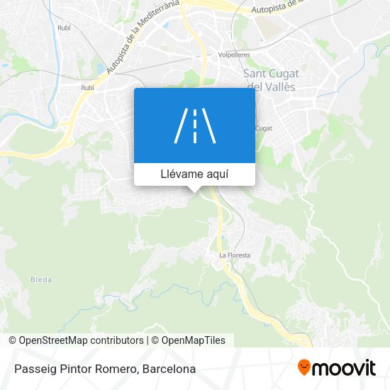 Mapa Passeig Pintor Romero