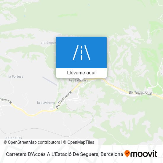 Mapa Carretera D'Accés A L'Estació De Seguers