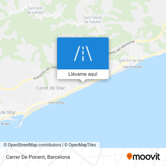 Mapa Carrer De Ponent