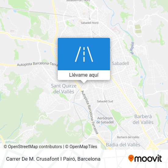 Mapa Carrer De M. Crusafont I Pairó