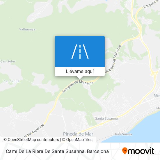 Mapa Camí De La Riera De Santa Susanna
